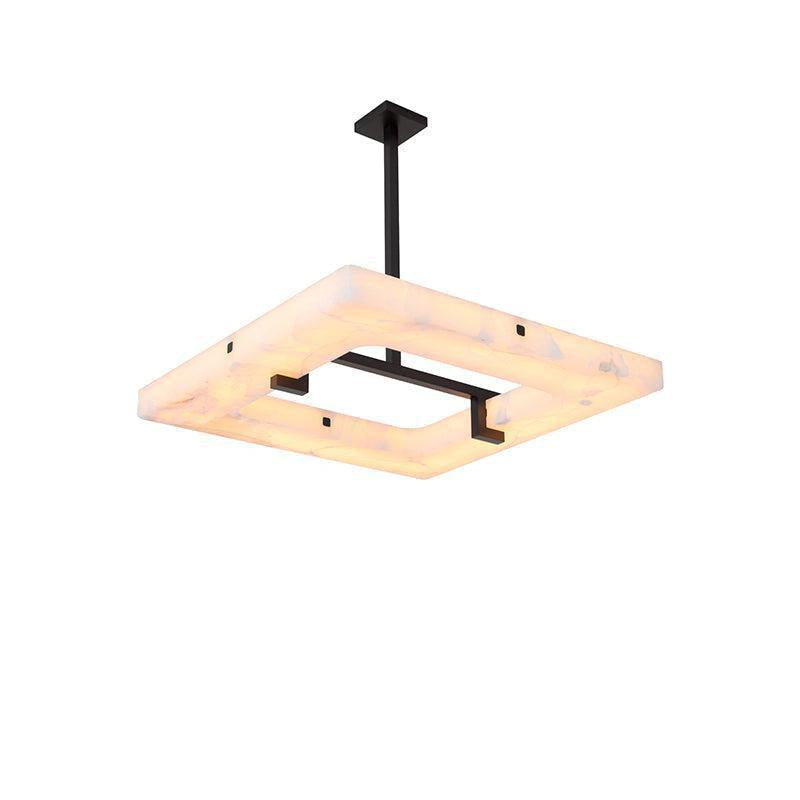 Glacera Square Alabaster Chandelier - morylighting