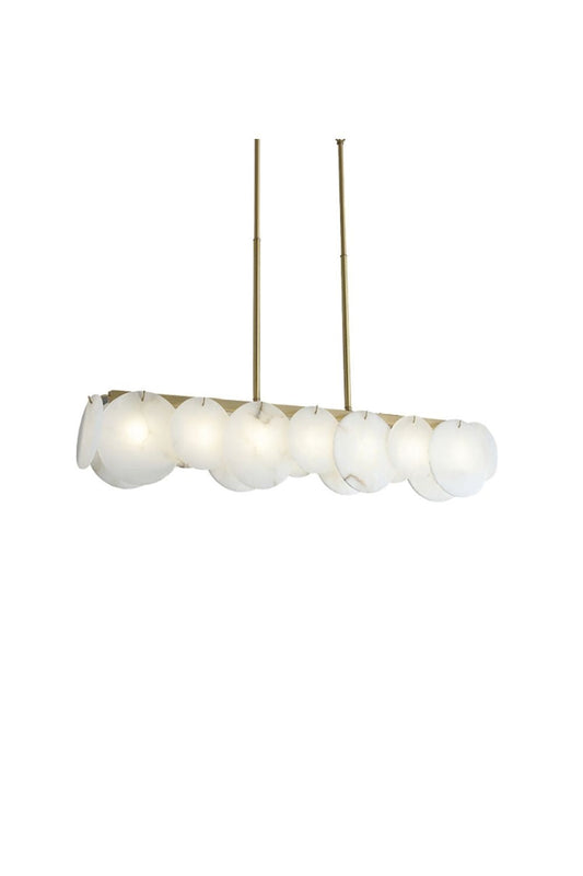 Modern Alabaster Linear Chandelier | morylighting