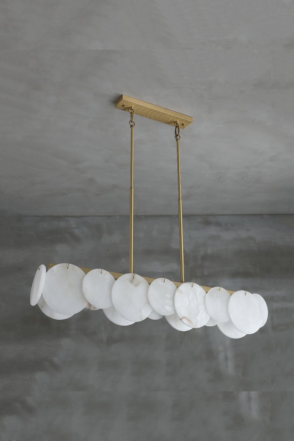 Modern Alabaster Linear Chandelier - view 10 | morylighting