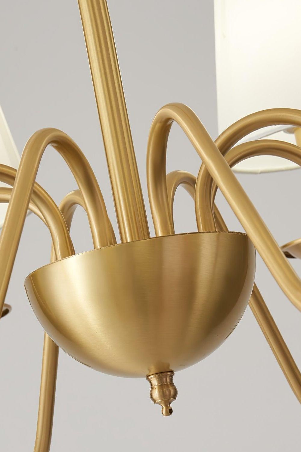 Modern Brass Fabric Chandelier - view 10 | morylighting