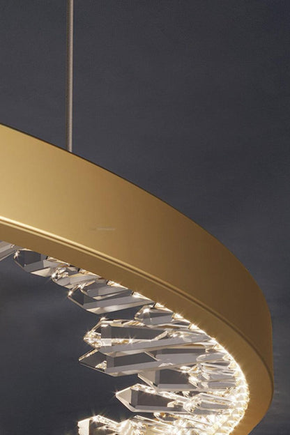 Modern Halo Crystal Ring Chandelier - view 8 | morylighting