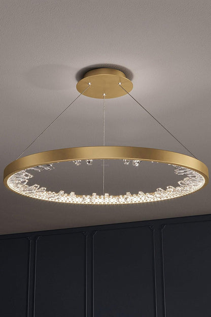 Modern Halo Crystal Ring Chandelier - view 9 | morylighting