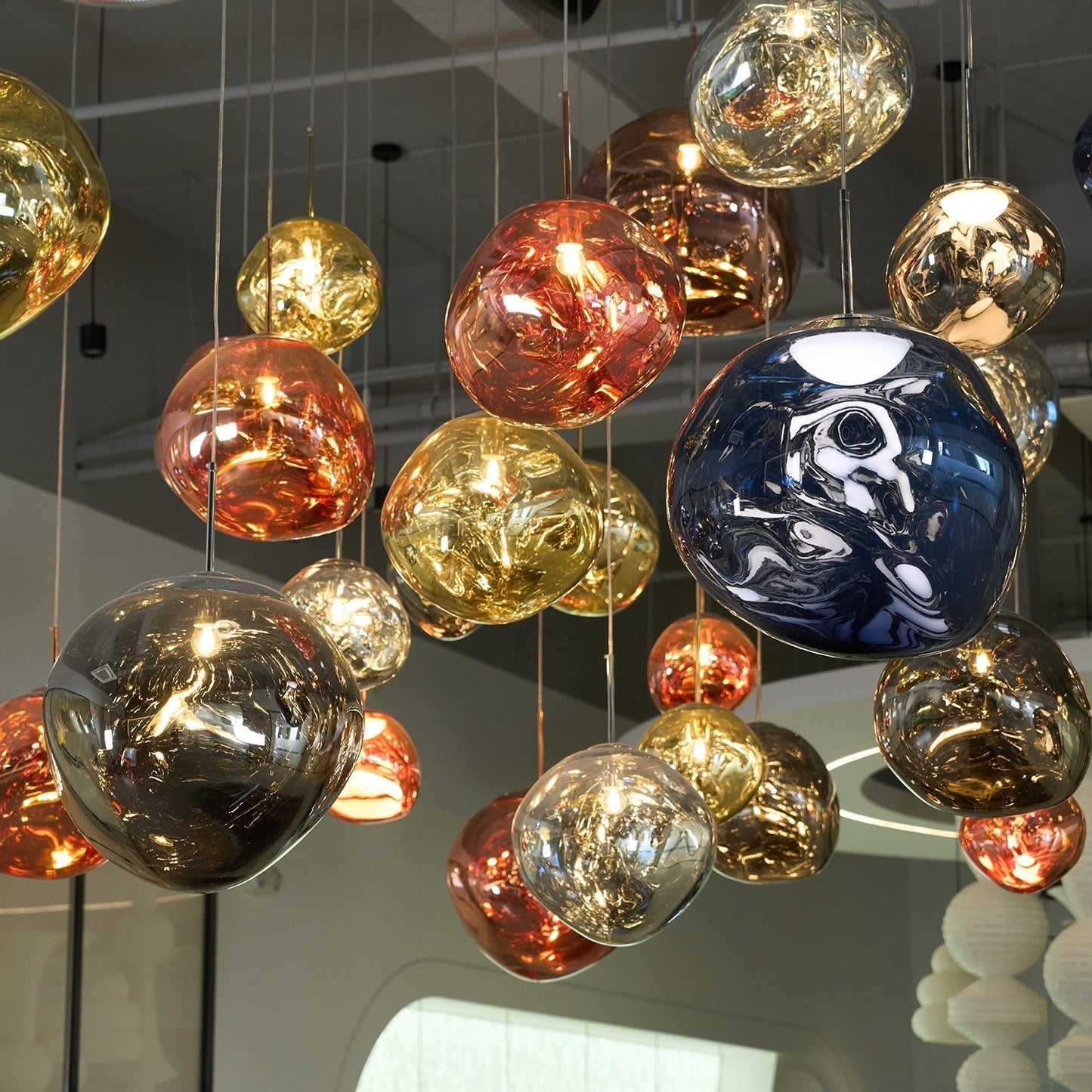 Multi Lava Round Chandelier