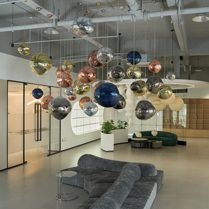 Multi Lava Round Chandelier