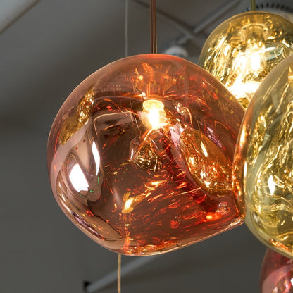 Multi Lava Round Chandelier