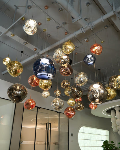 Multi Lava Round Chandelier