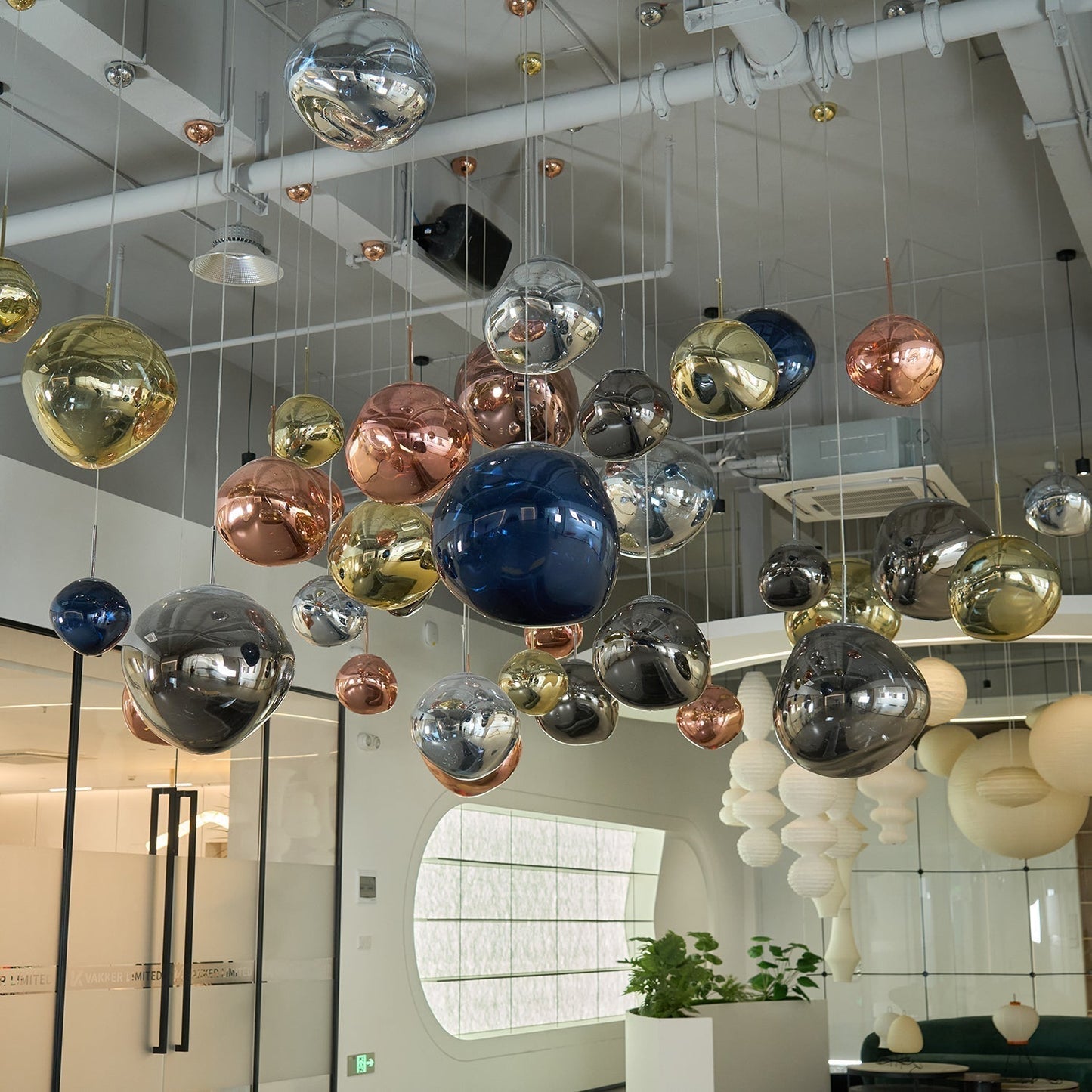 Multi Lava Round Chandelier