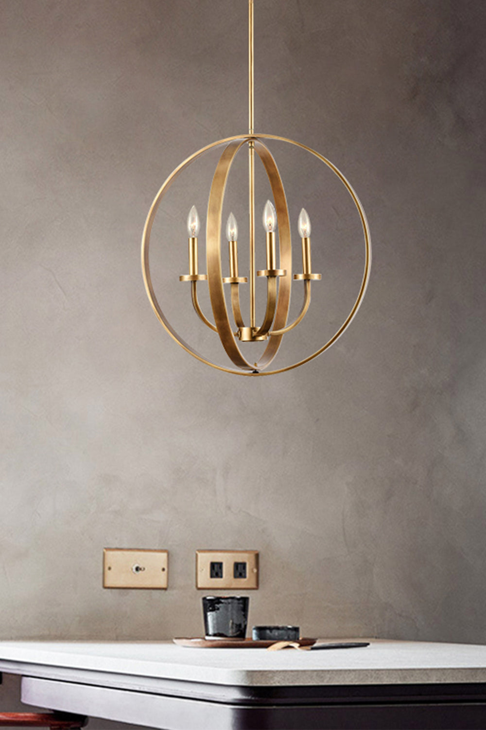 Modern Round Lantern Chandelier - view 2 | morylighting