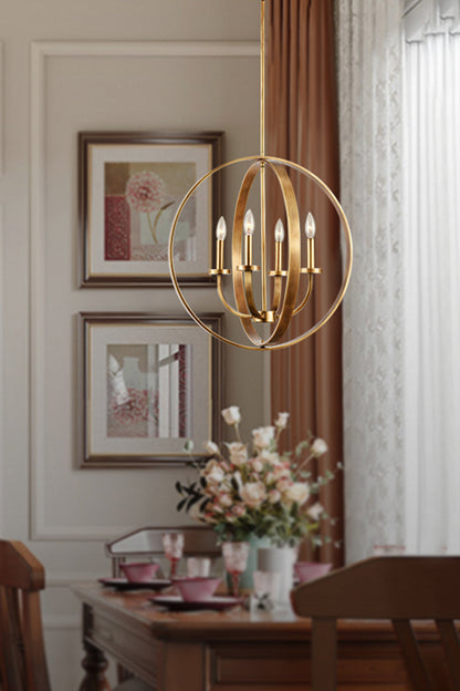 Modern Round Lantern Chandelier - view 3 | morylighting