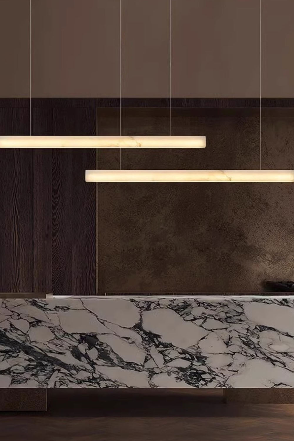 New Chinese Style Simple Natural Marble Chandelier - view 5 | morylighting
