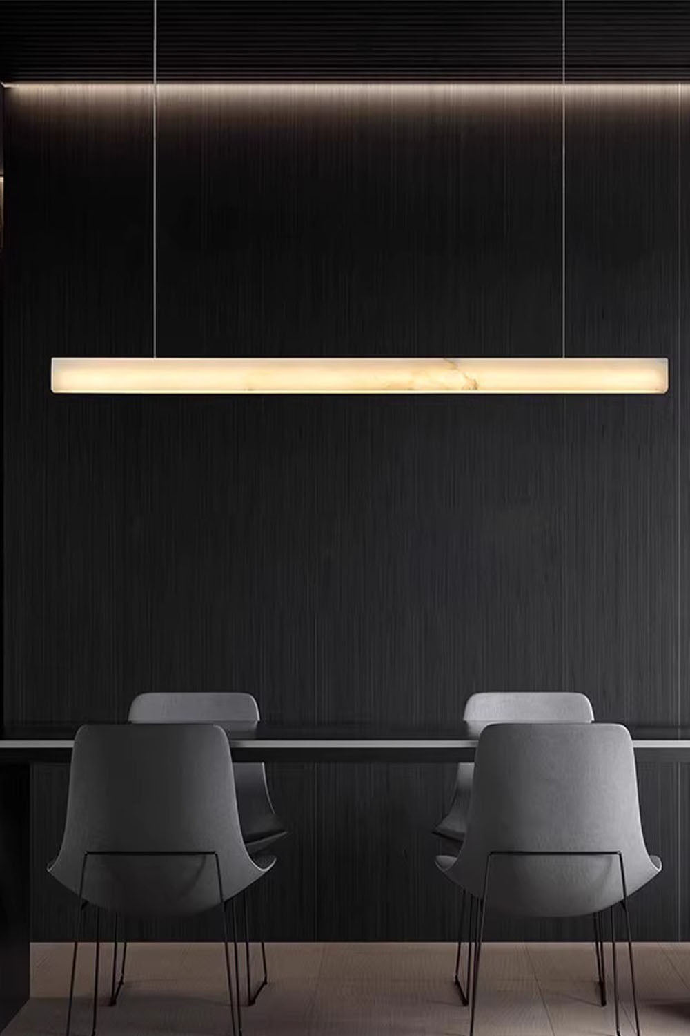 New Chinese Style Simple Natural Marble Chandelier - view 2 | morylighting
