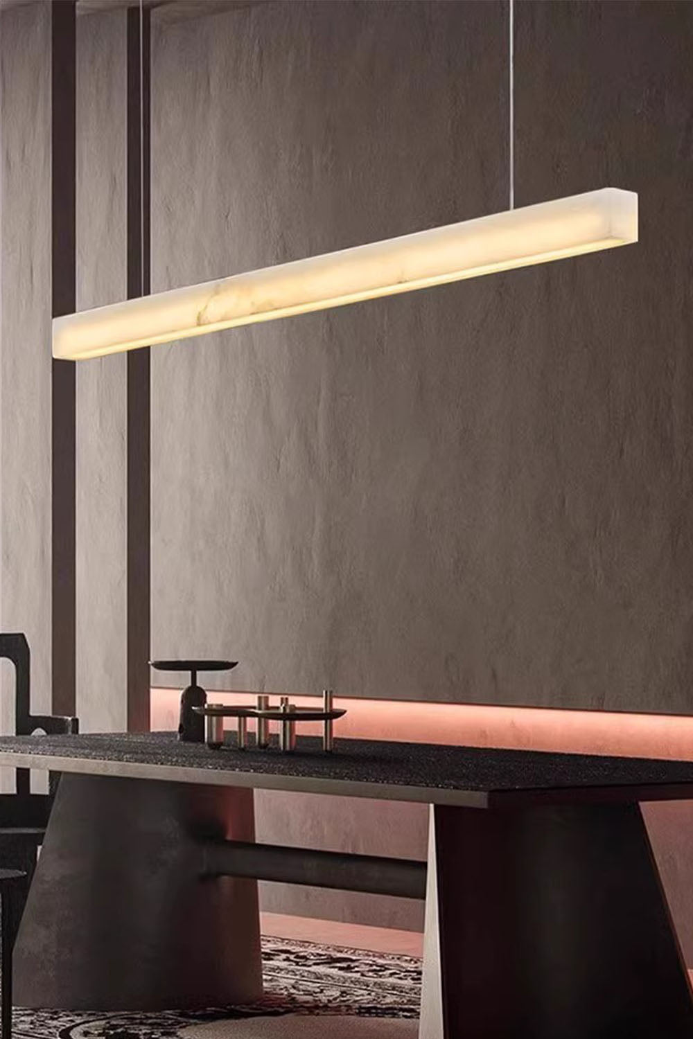 New Chinese Style Simple Natural Marble Chandelier - view 4 | morylighting
