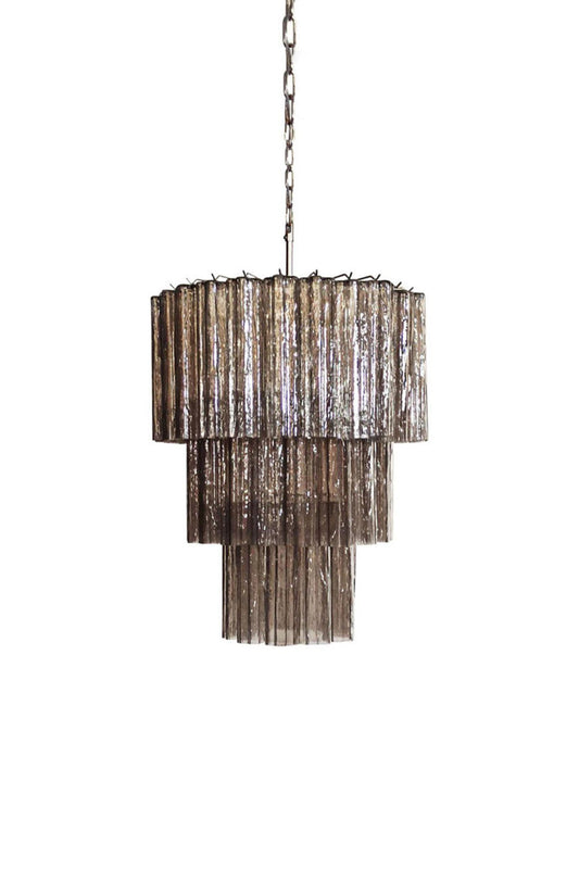 Art Smoked Glass Tube Chandelier | morylighting