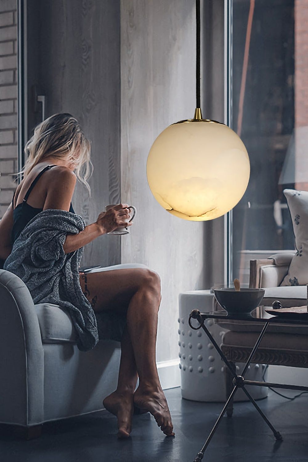 Moon Alabaster Pendant Lamp - morylighting