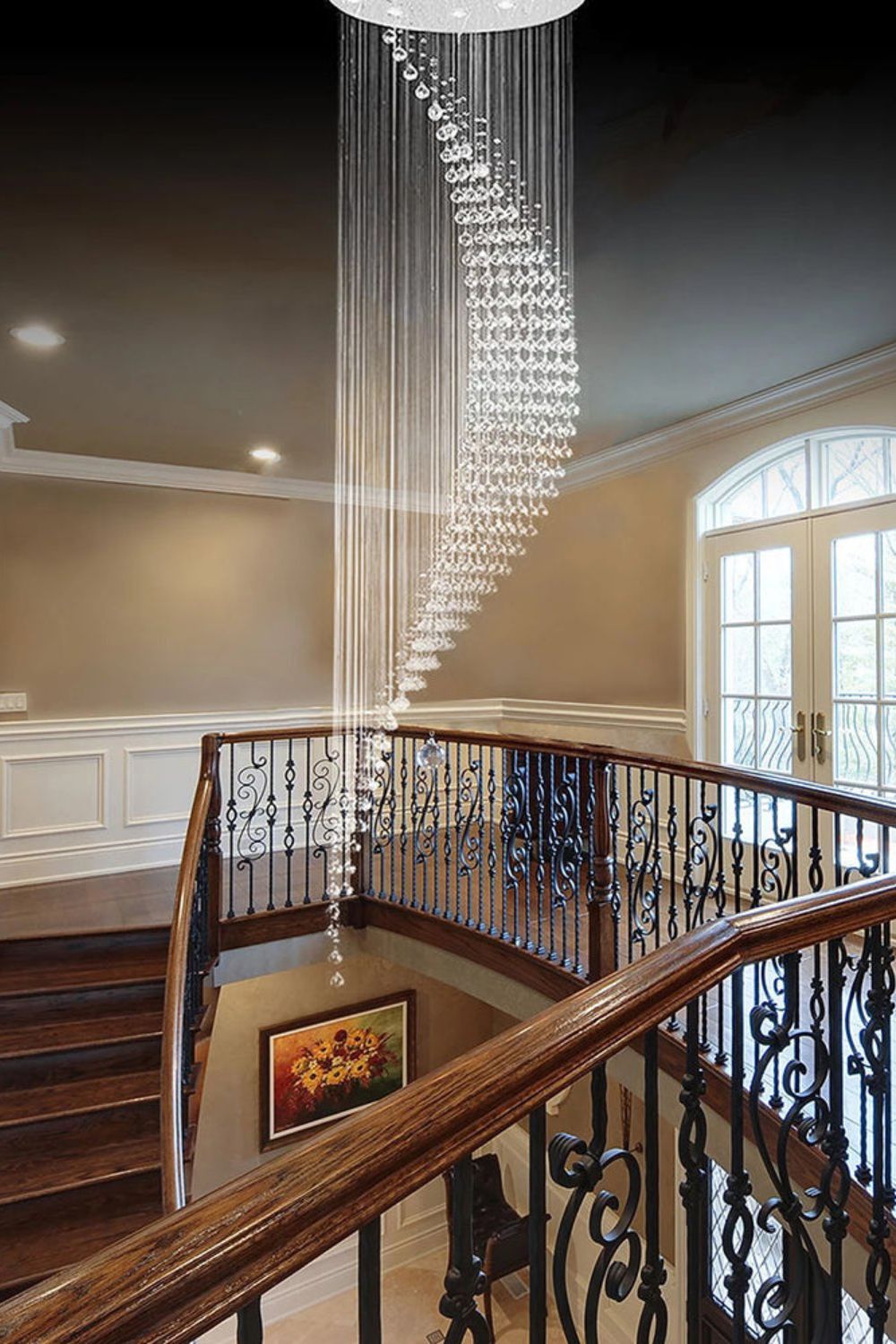 Moon Shaped Curved Crystal Chandelier - morylighting