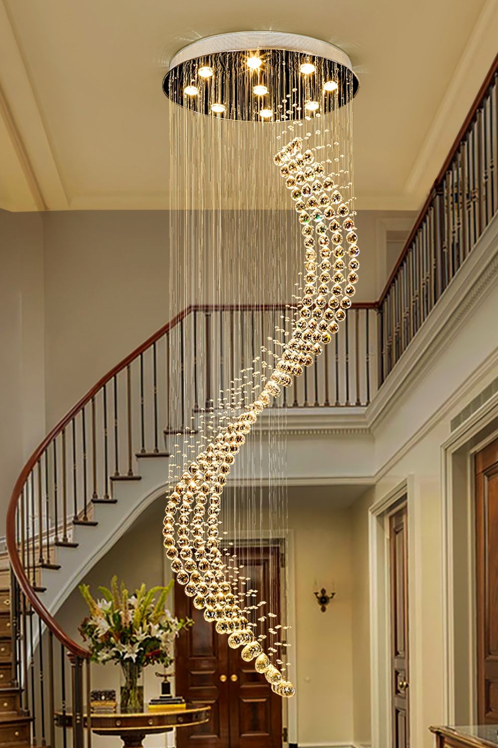 Moon Shaped Curved Crystal Chandelier - morylighting