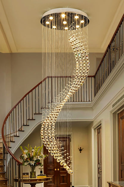 Moon Shaped Curved Crystal Chandelier - morylighting