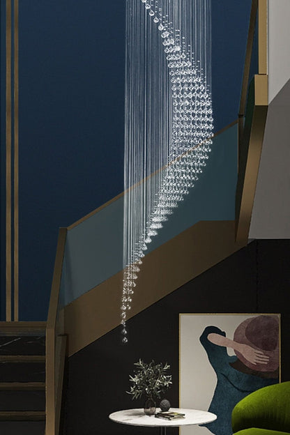 Moon Shaped Curved Crystal Chandelier - morylighting