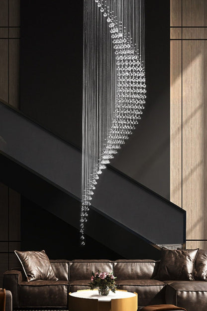 Moon Shaped Curved Crystal Chandelier - morylighting