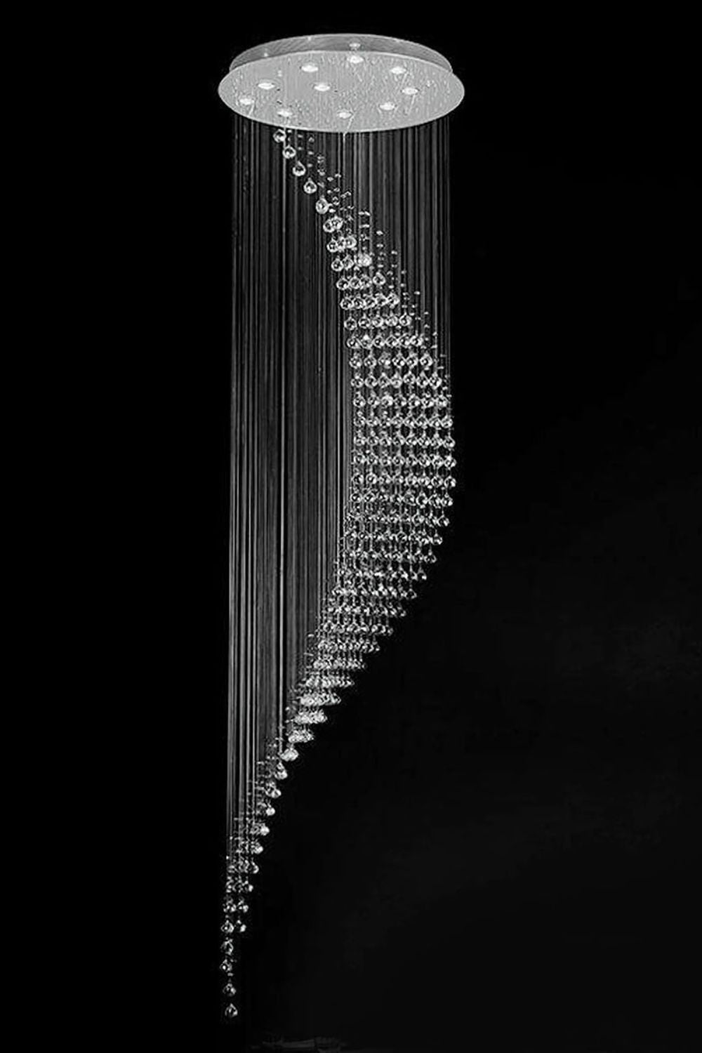 Moon Shaped Curved Crystal Chandelier - morylighting