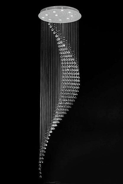 Moon Shaped Curved Crystal Chandelier - morylighting