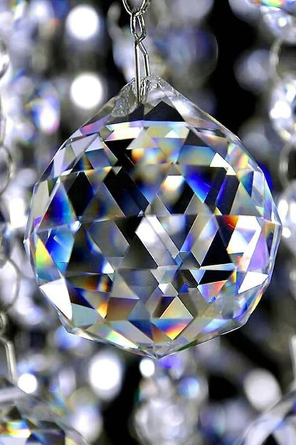 Multi-Balls Chrome Crystal Chandelier - morylighting
