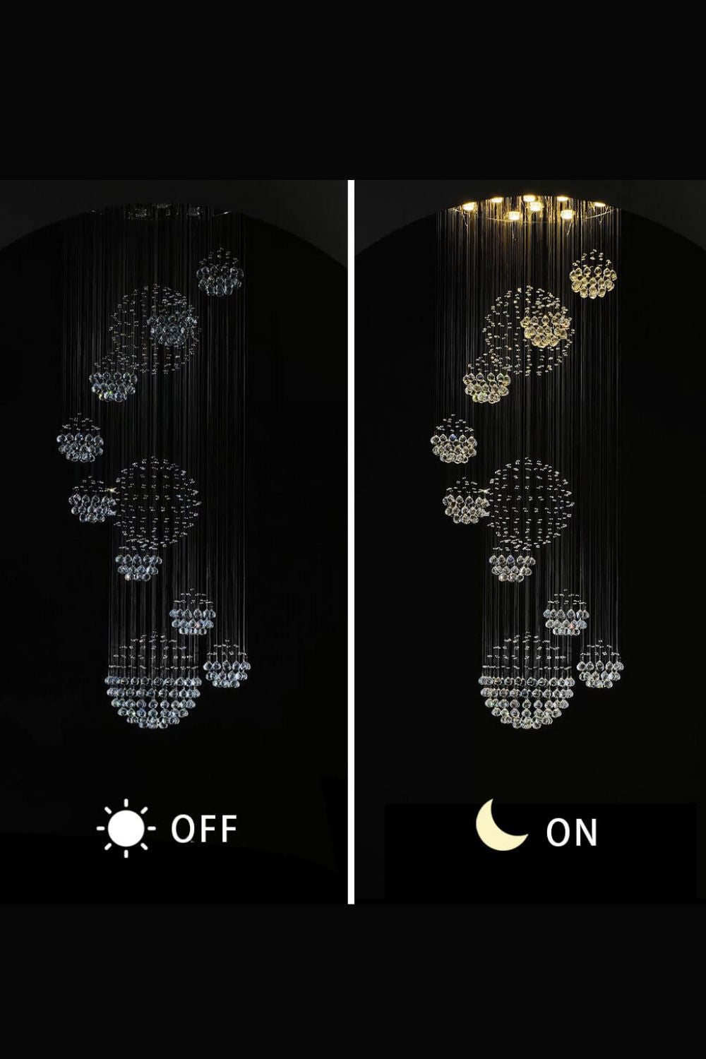 Multi-Balls Chrome Crystal Chandelier - morylighting
