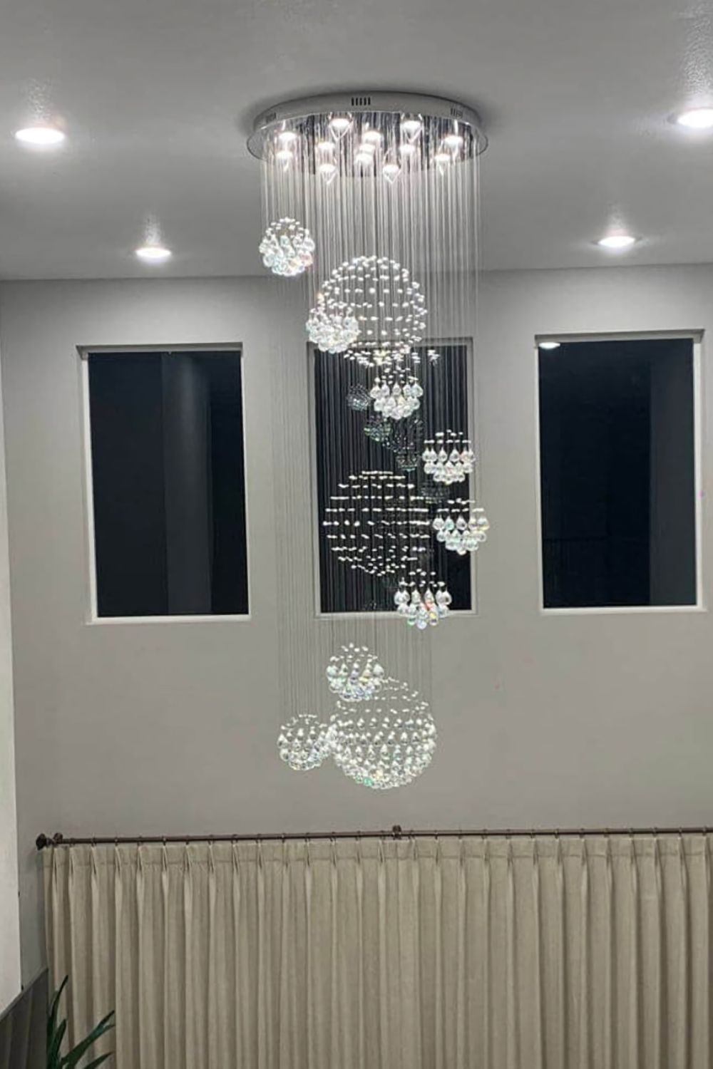 Multi-Balls Chrome Crystal Chandelier - morylighting