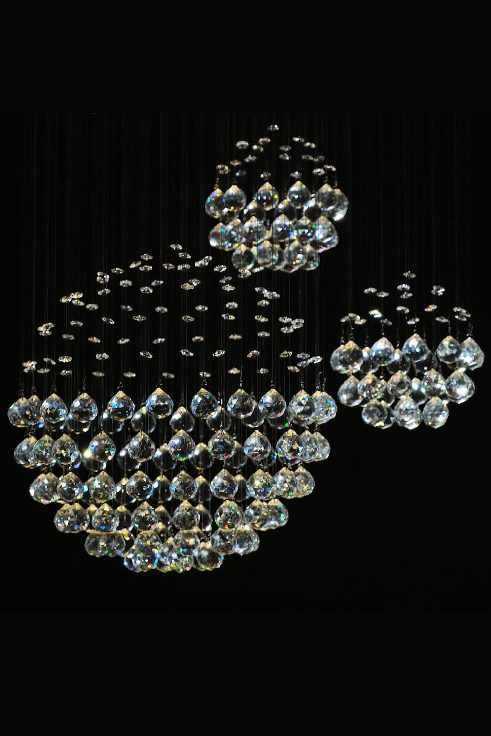 Multi-Balls Chrome Crystal Chandelier - morylighting