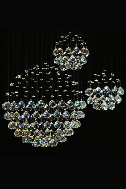 Multi-Balls Chrome Crystal Chandelier - morylighting