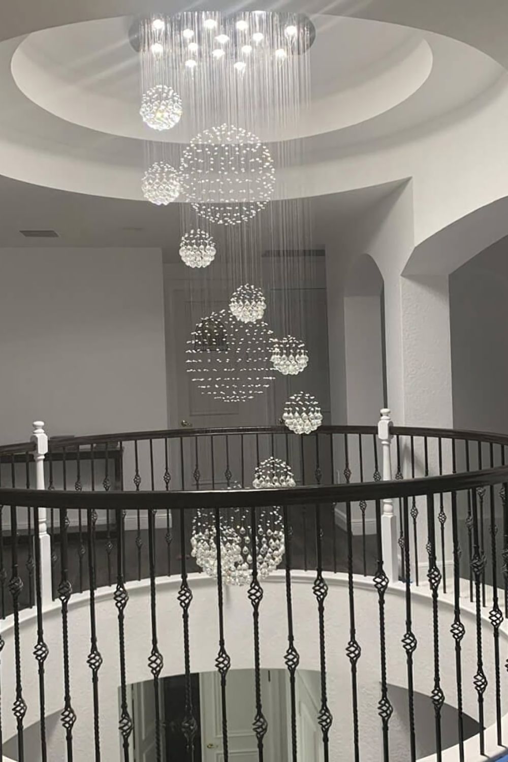 Multi-Balls Chrome Crystal Chandelier - morylighting