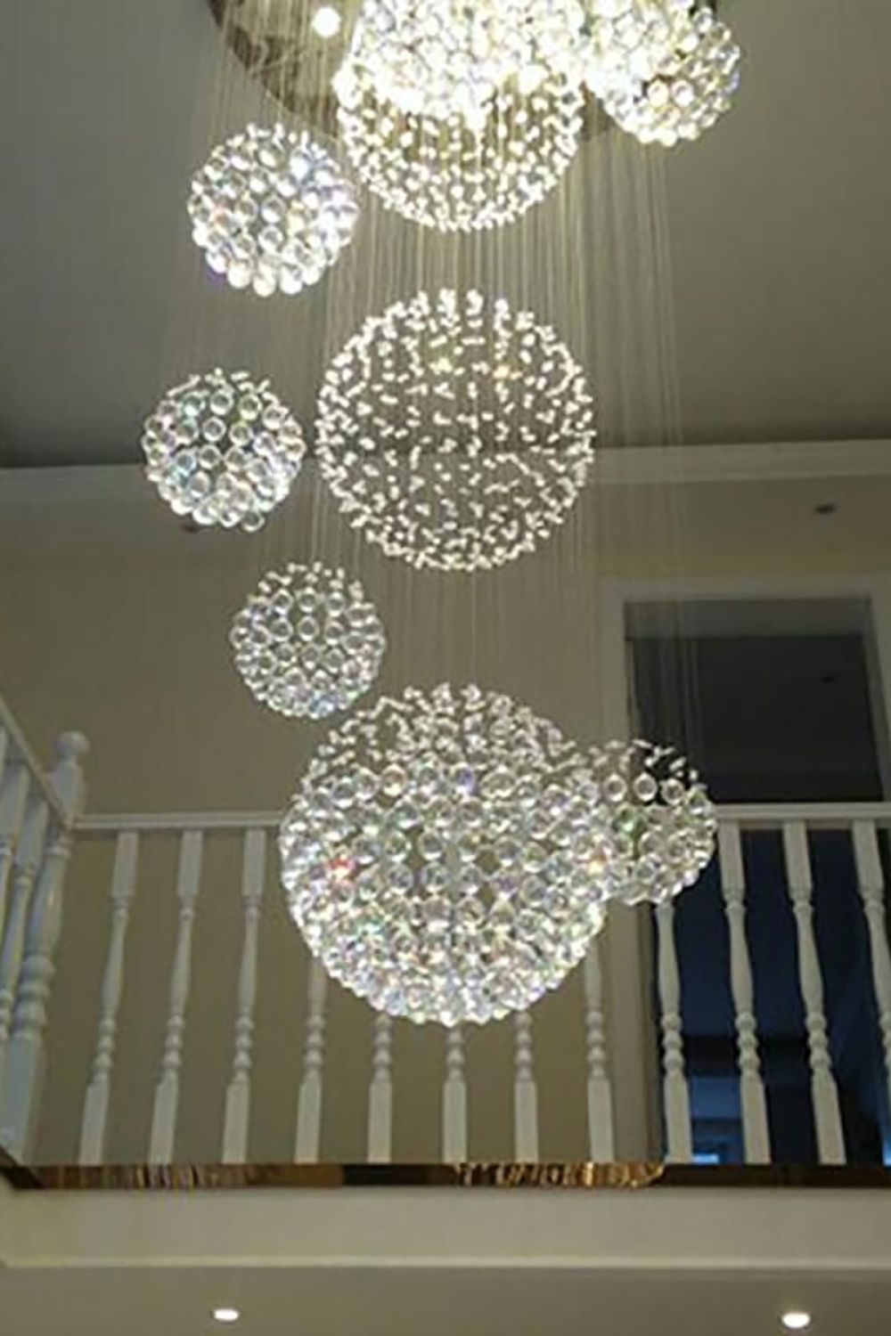 Multi-Balls Chrome Crystal Chandelier - morylighting