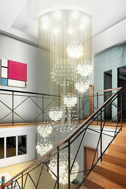 Multi-Balls Chrome Crystal Chandelier - morylighting