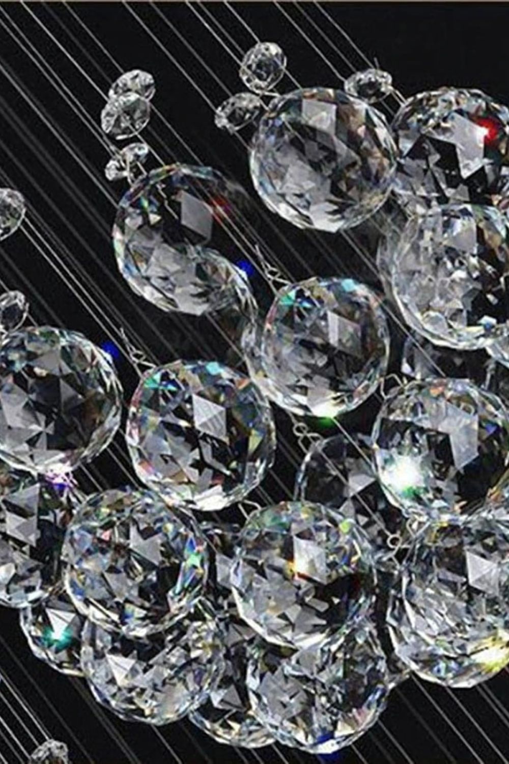 Multi-Balls Chrome Crystal Chandelier - morylighting