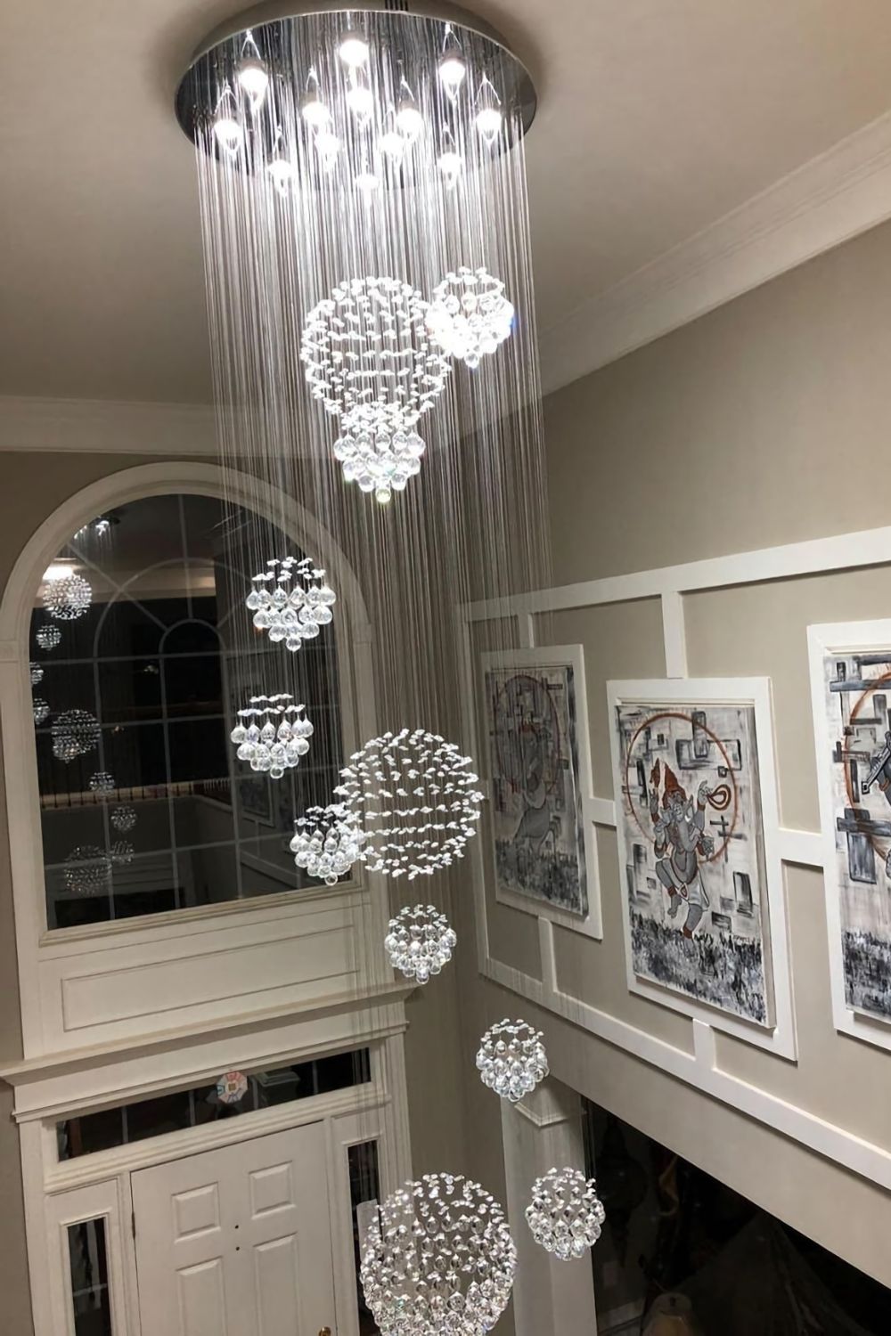 Multi-Balls Chrome Crystal Chandelier - morylighting