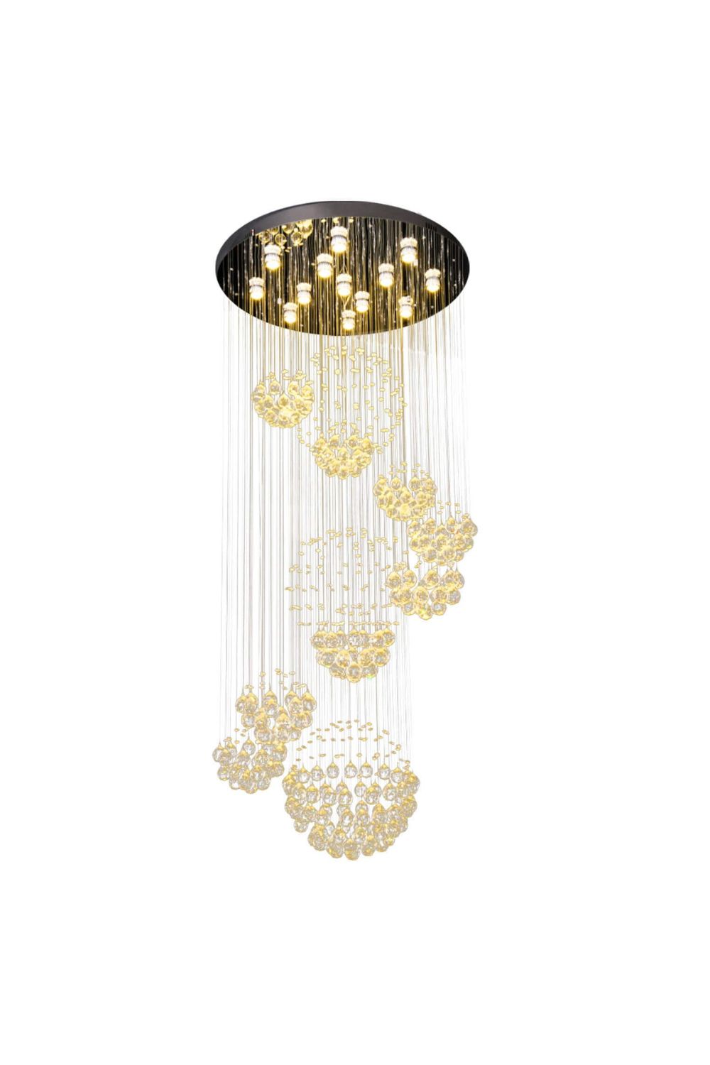 Multi-Balls Chrome Crystal Chandelier - morylighting