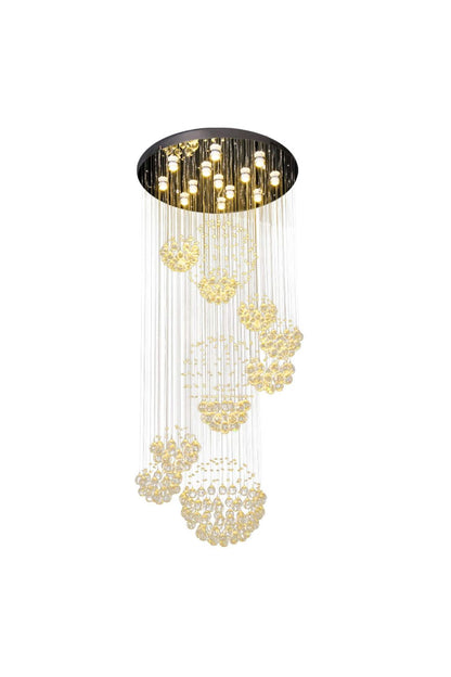 Multi-Balls Chrome Crystal Chandelier - morylighting