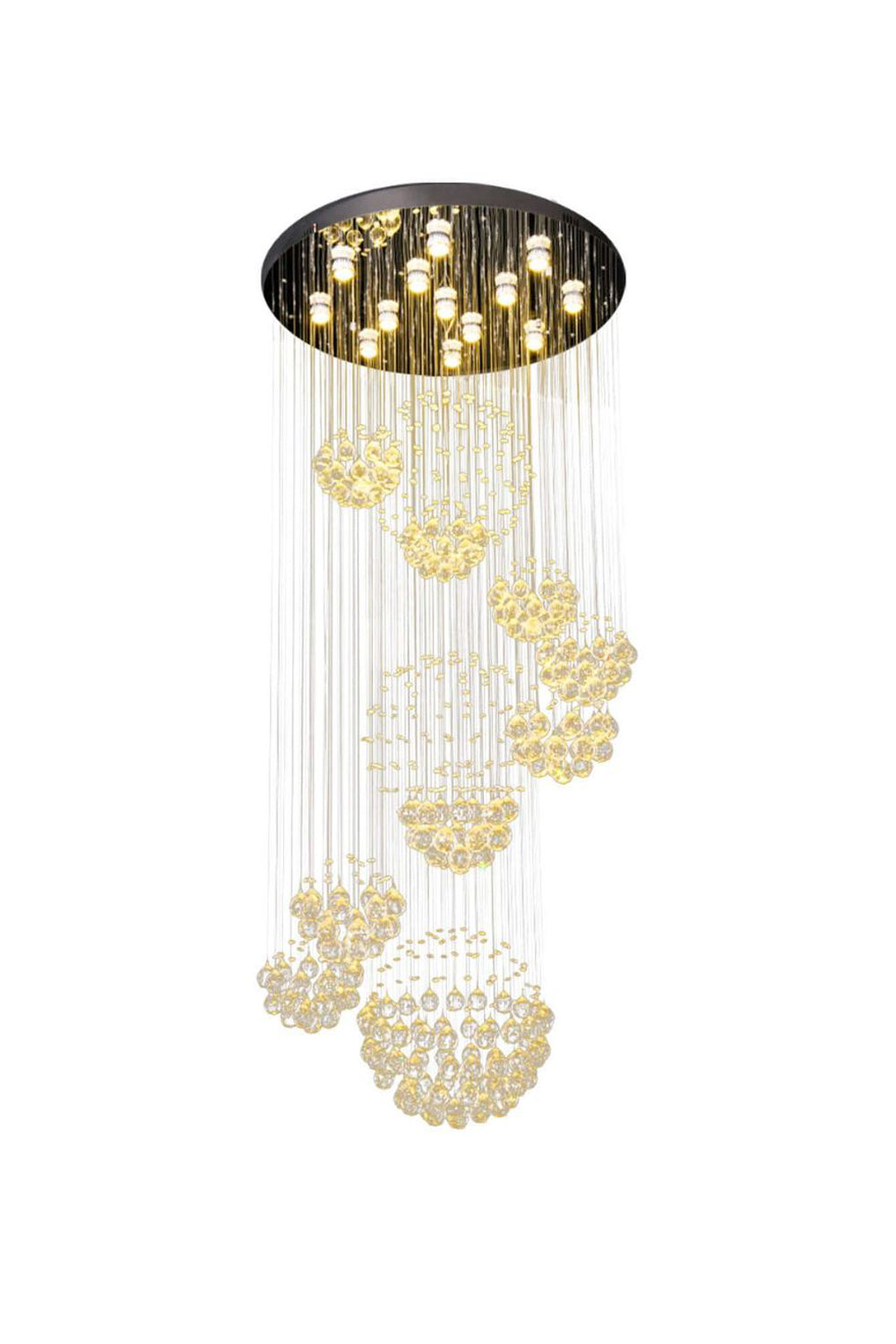 Multi-Balls Chrome Crystal Chandelier - morylighting