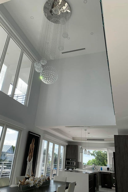 Multi-Balls Chrome Crystal Chandelier - morylighting