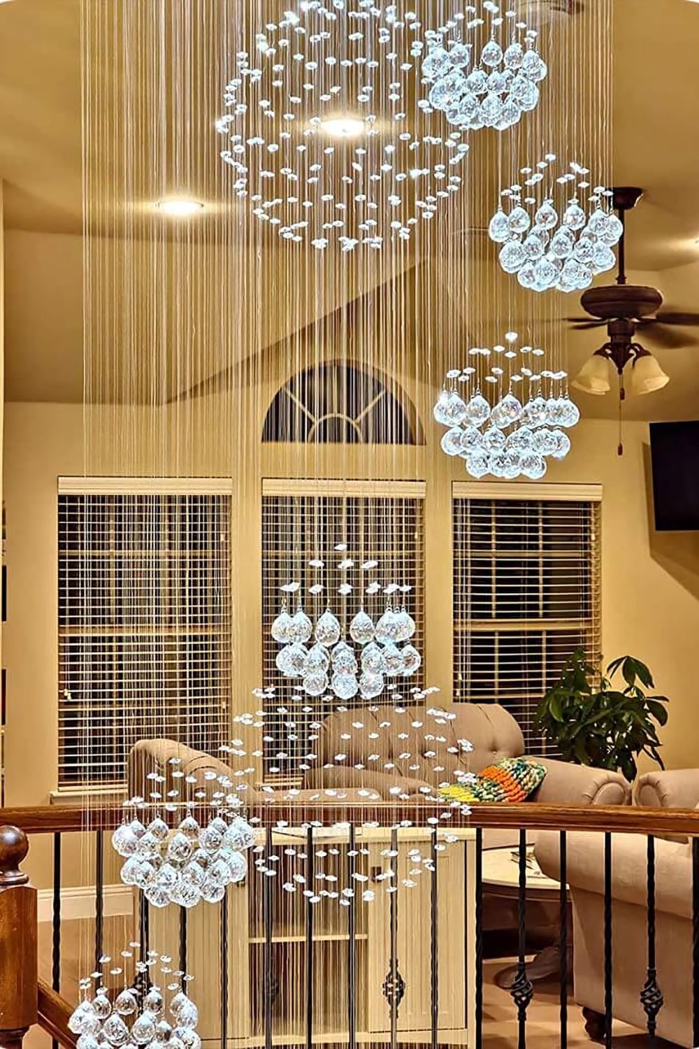 Multi-Balls Chrome Crystal Chandelier - morylighting