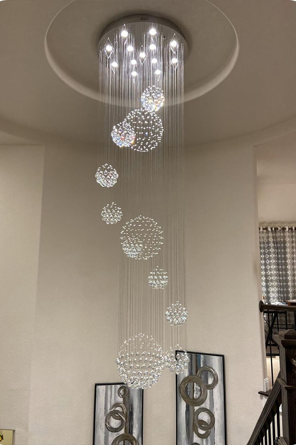 Multi-Balls Chrome Crystal Chandelier - morylighting