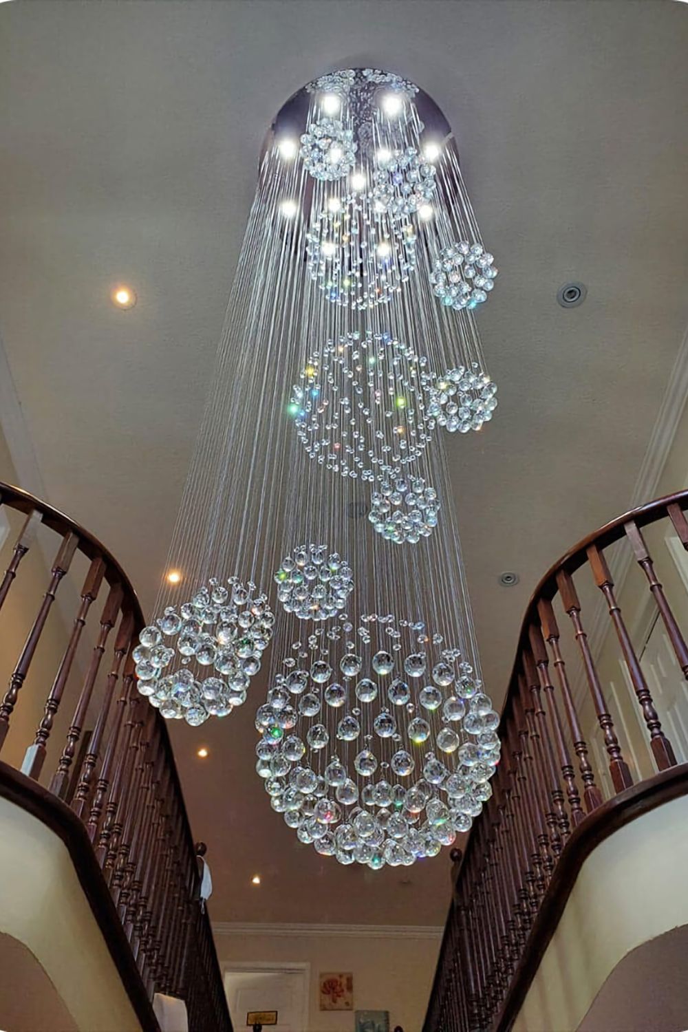 Multi-Balls Chrome Crystal Chandelier - morylighting