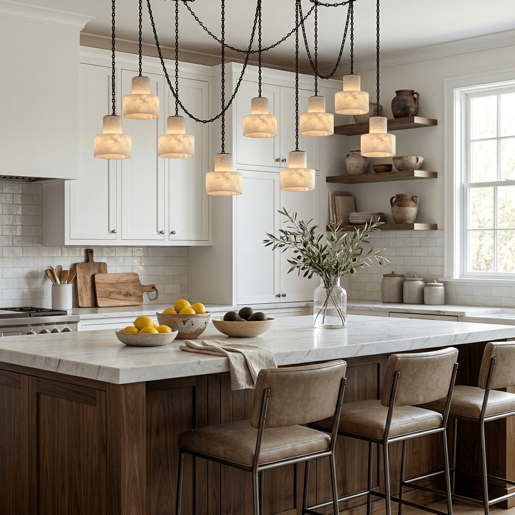 Multi-Tier Chain Drum Pendant Lamp