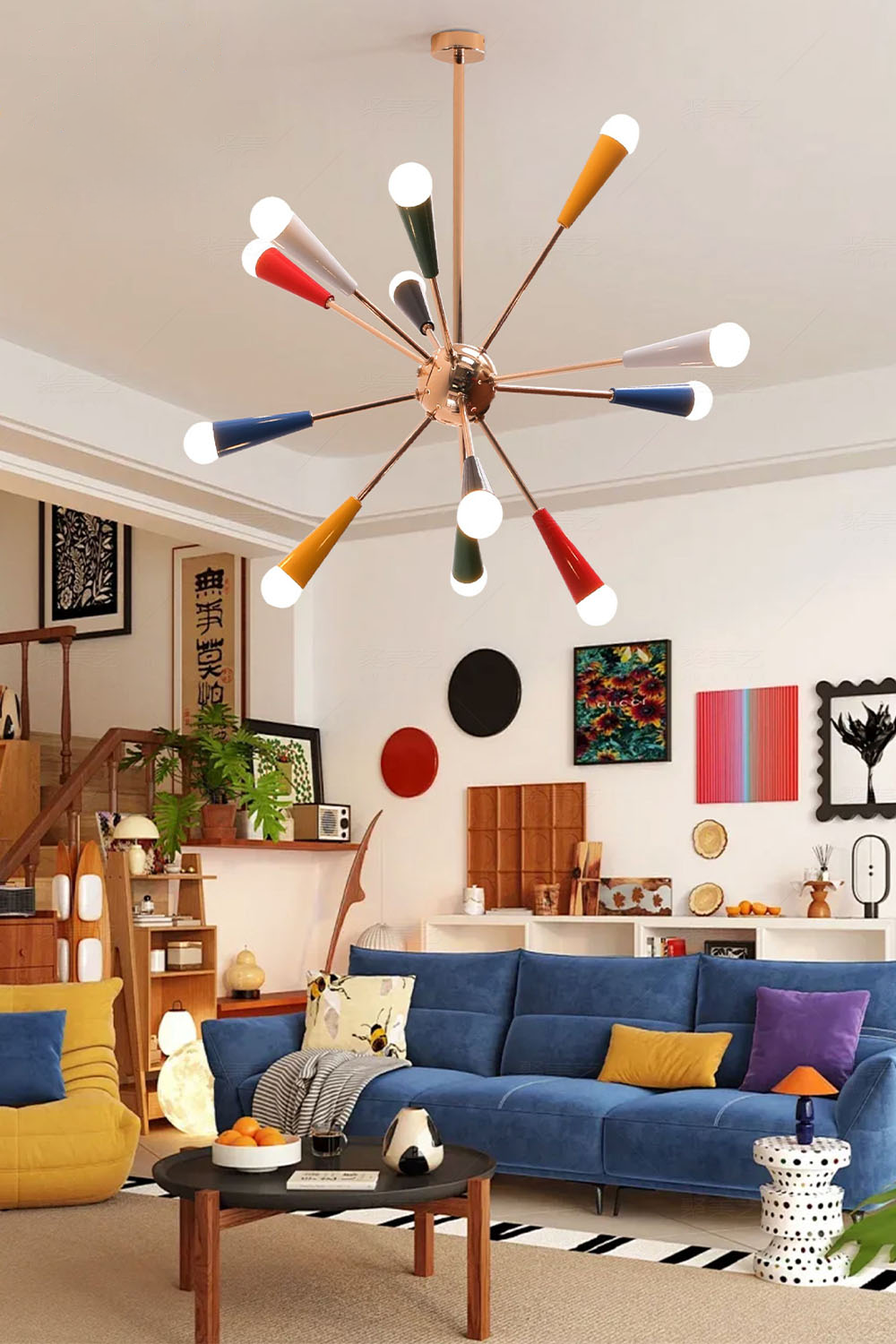 Multi-color Fireworks Chandelier - view 7 | morylighting