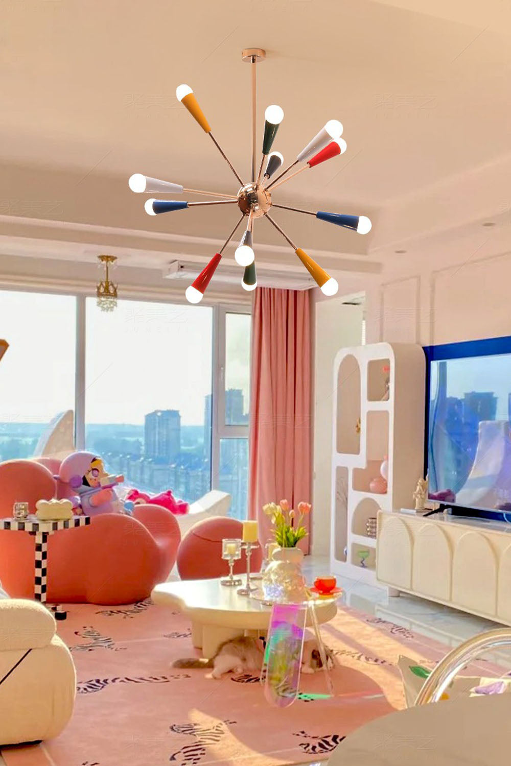 Multi-color Fireworks Chandelier - view 10 | morylighting