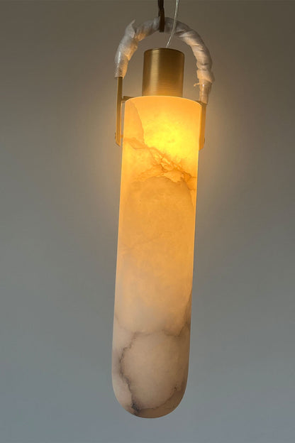 Multi-head Alabaster Cylindrical Chandelier - view 22 | morylighting