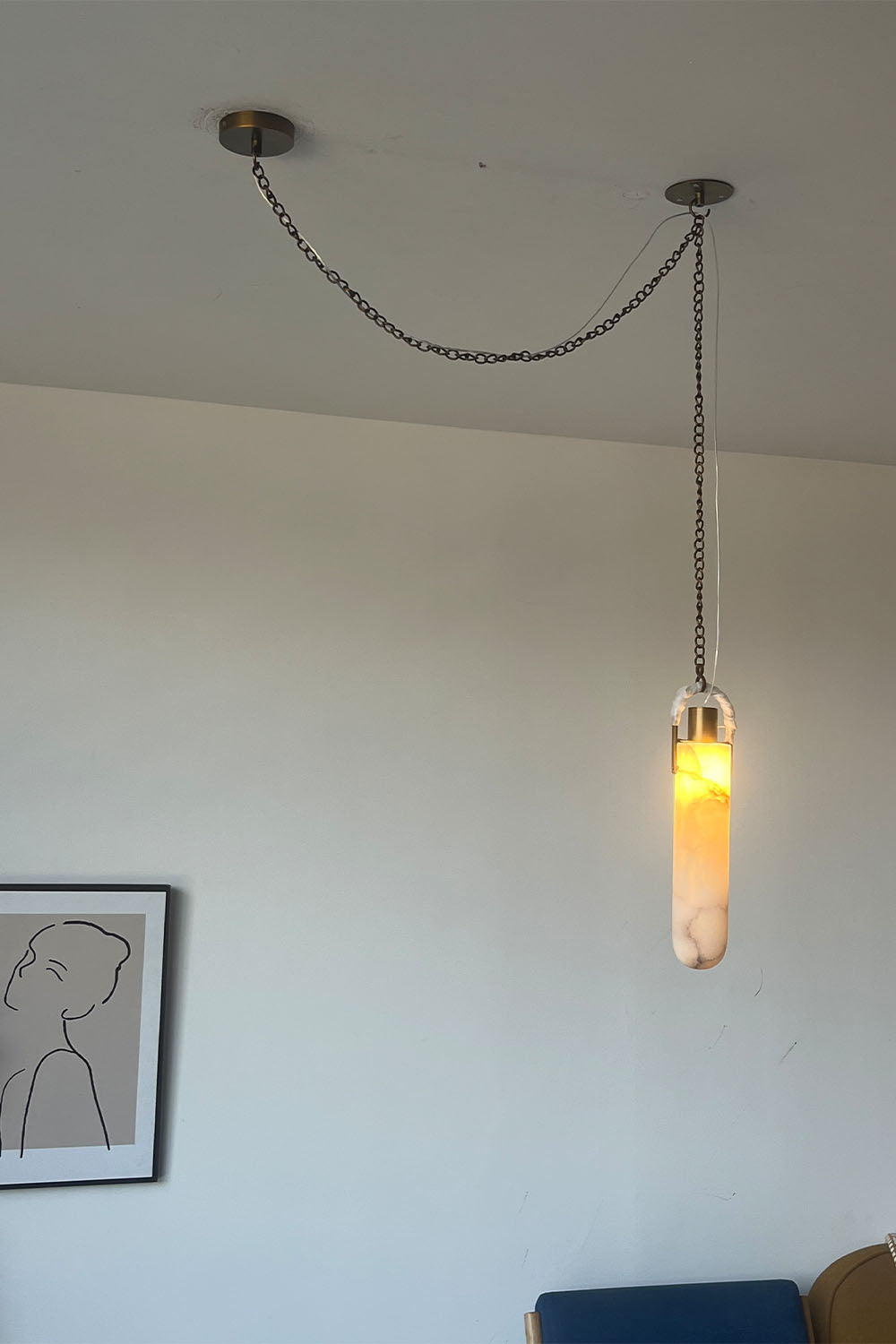 Multi-head Alabaster Cylindrical Chandelier - view 20 | morylighting