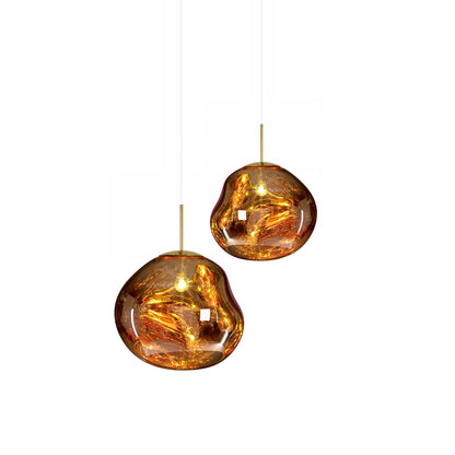 Multi Lava Round Chandelier