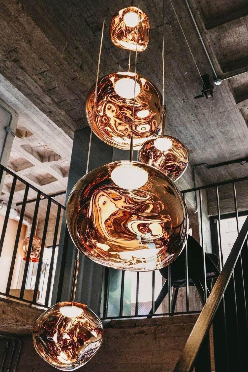 Multi Lava Round Chandelier