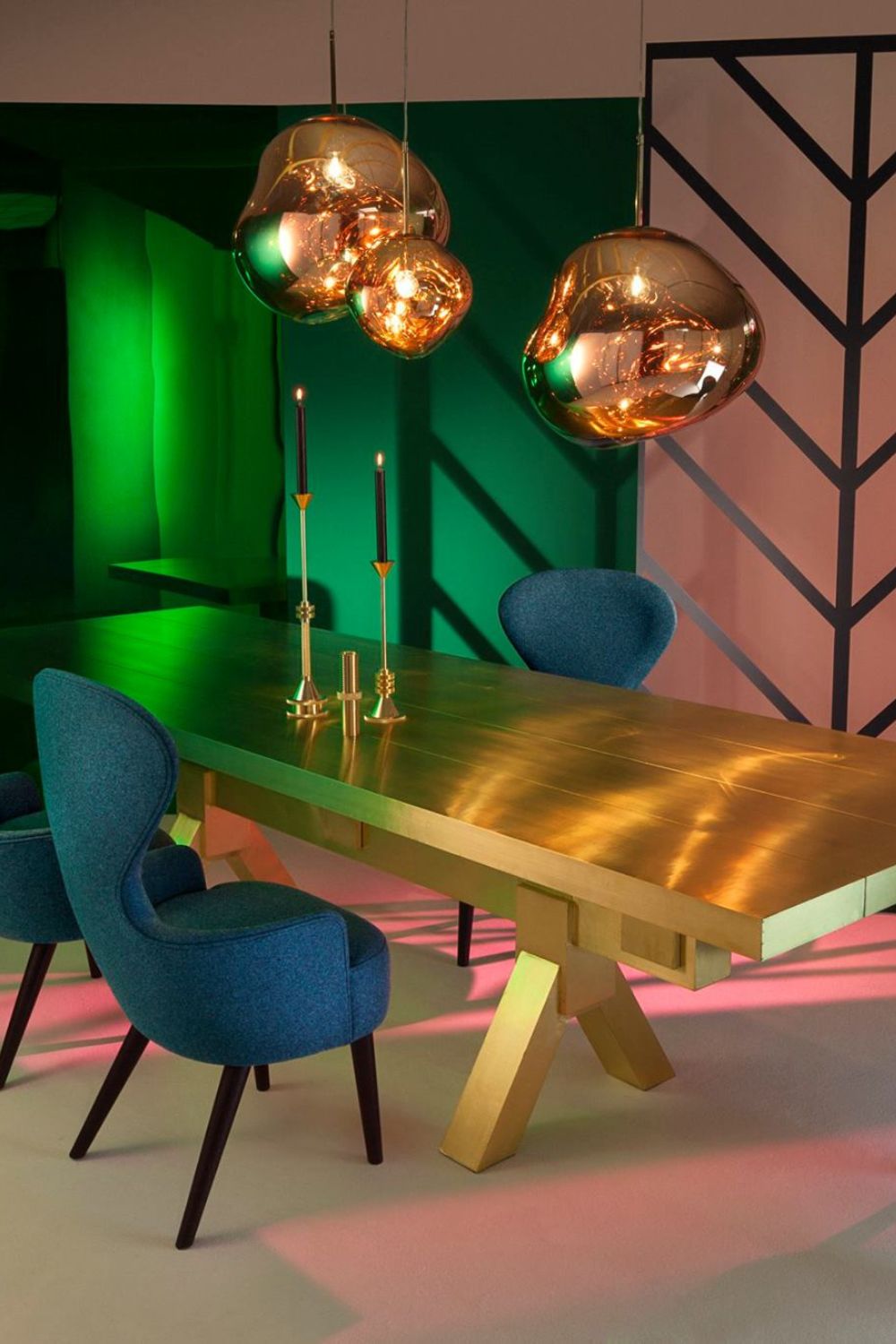 Multi Lava Round Chandelier